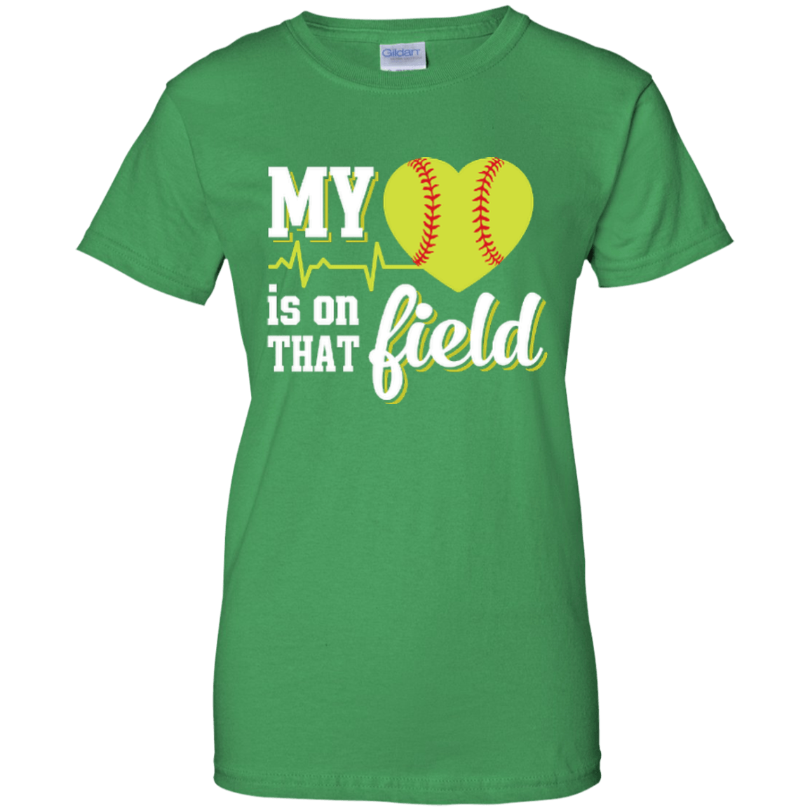 My Heart Is On That Field Softball T-Shirt & Hoodie | Teecentury.com
