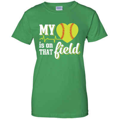 My Heart Is On That Field Softball T-Shirt & Hoodie | Teecentury.com