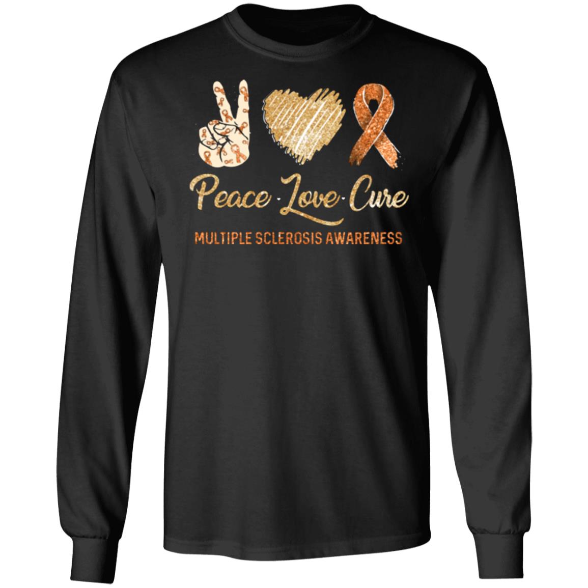Peace Love Cure Multiple Sclerosis T-Shirt & Hoodie | Teecentury.com