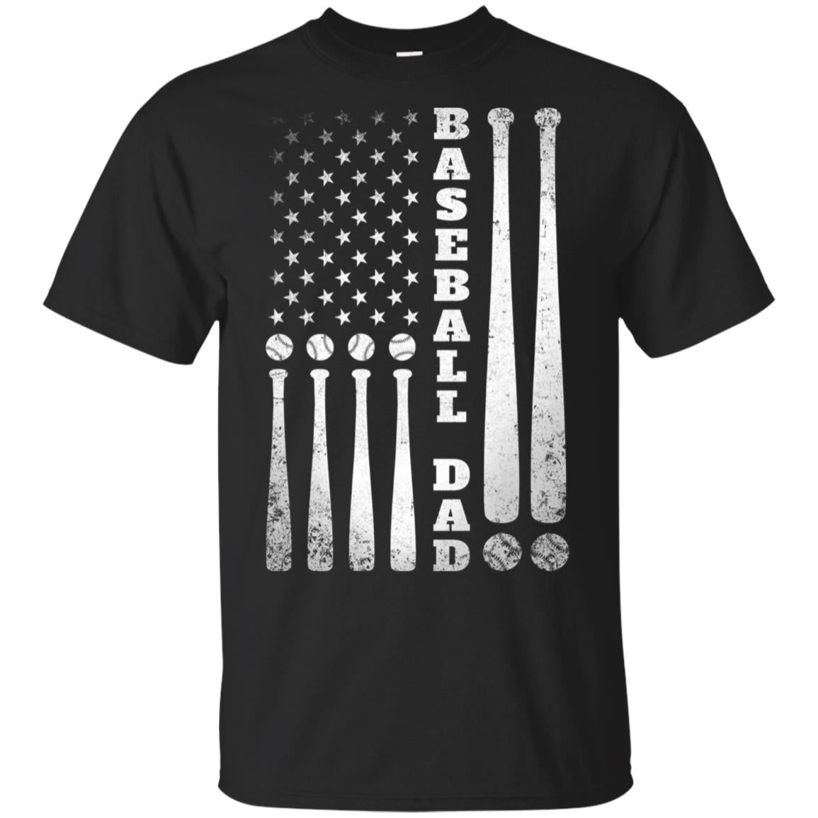 American Flag Vintage Baseball Dad Father's Day T-Shirt & Hoodie | Teecentury.com