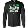 One Lucky Teacher Irish Shamrocks Funny St Patrick Day T-Shirt & Hoodie | Teecentury.com