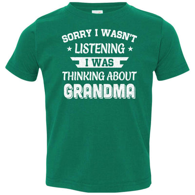 Sorry Not Listening Thinking About Grandma Funny Kids Youth Youth Shirt | Teecentury.com