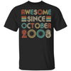 Awesome Since October 2008 Vintage 14th Birthday Gifts Youth Youth Shirt | Teecentury.com