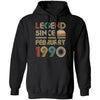 Legend Since February 1990 Vintage 32th Birthday Gifts T-Shirt & Hoodie | Teecentury.com
