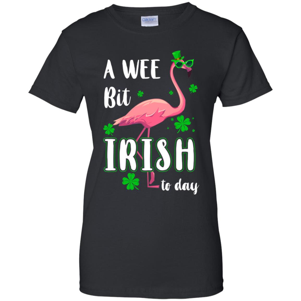 A Wee Bit Irish Today Green Flamingo St Patrick's Day T-Shirt & Hoodie | Teecentury.com