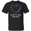 Butterfly Believe Suicide Prevention Awareness Ribbon Gifts T-Shirt & Hoodie | Teecentury.com