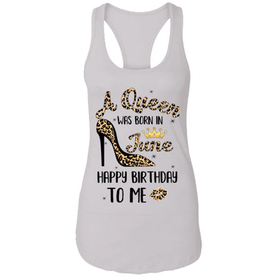 Born In June Girl Leopard High Heels Birthday Women Gift T-Shirt & Tank Top | Teecentury.com