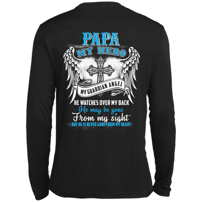 My Papa My Hero My Guardian Angel He Watches Over My Back T-Shirt & Hoodie | Teecentury.com