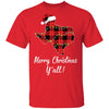 Merry Christmas Y'all Texas State Red Plaid Gift T-Shirt & Sweatshirt | Teecentury.com