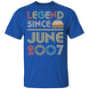 Legend Since June 2007 Vintage 15th Birthday Gifts T-Shirt & Hoodie | Teecentury.com