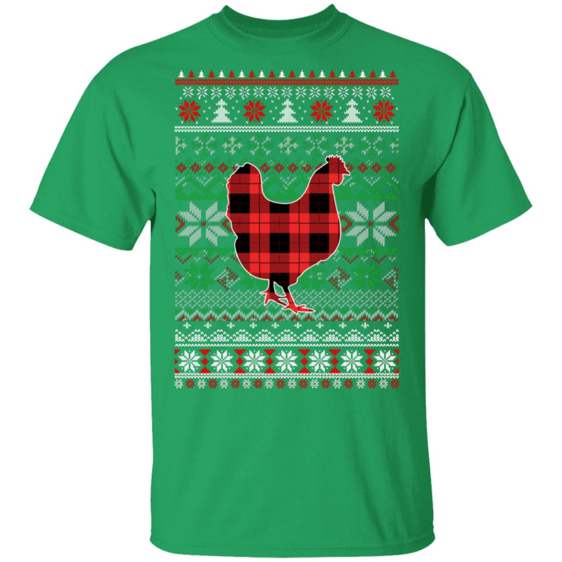 Red Plaid Rooster Christmas Pajamas T-Shirt Rooster Gift Red Plaid Rooster Christmas Pajamas T-Shirt Rooster Gift