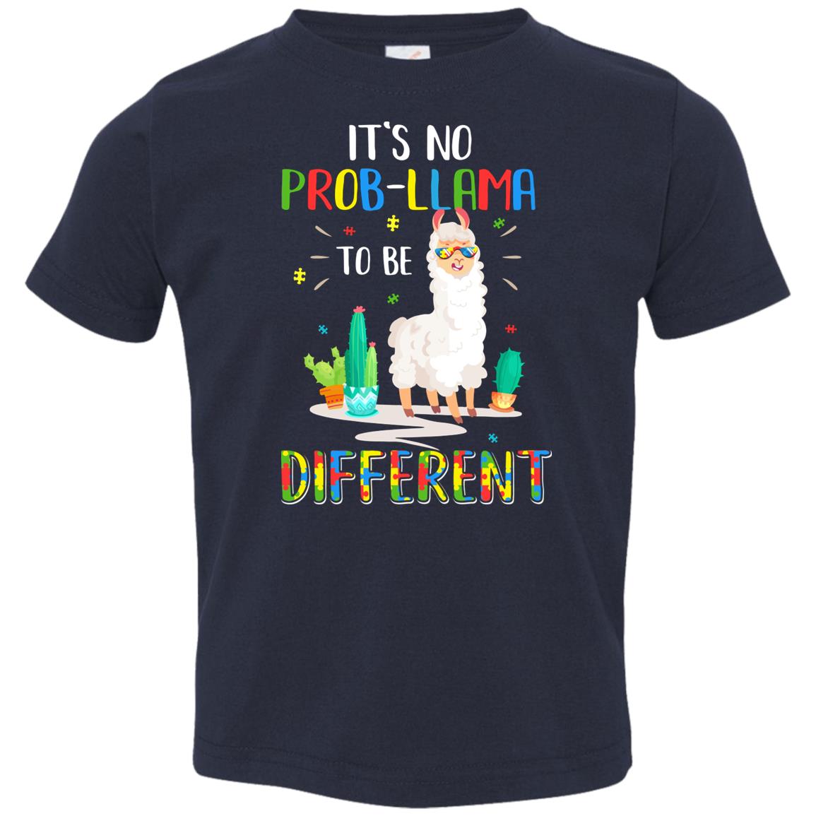 No Prob Llama To Be Different Llama Autism Awareness Gift Youth Youth Shirt | Teecentury.com