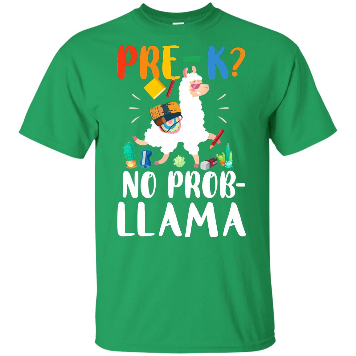 Pre-K No Prob Llama Funny First Day Of School Youth Youth Shirt | Teecentury.com
