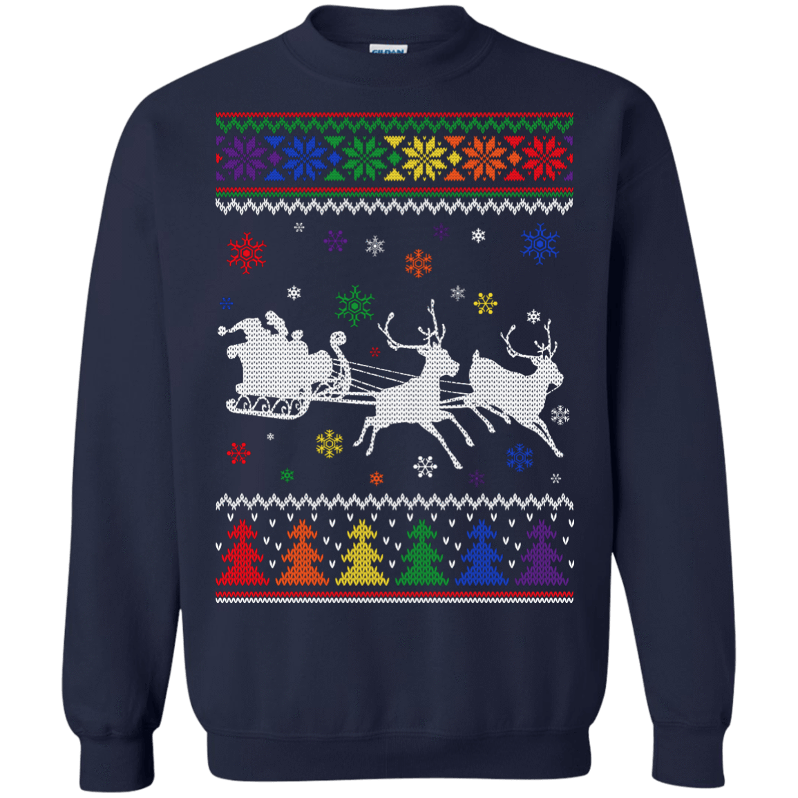 Rainbow Christmas Through The Snow Together T-Shirt & Hoodie | Teecentury.com