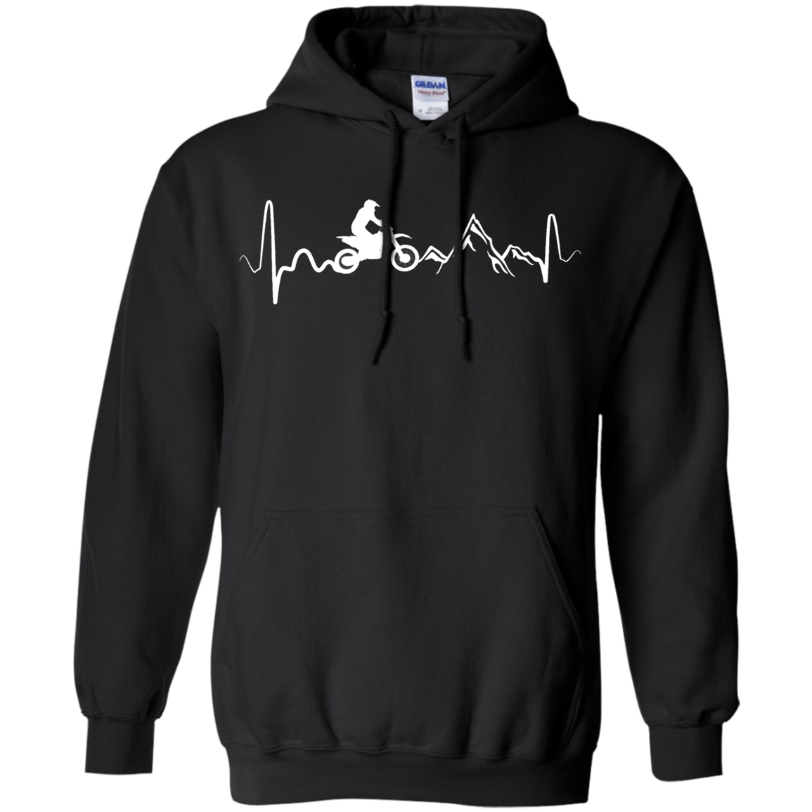 Mountain Dirt Bike Motocross Heartbeat T-Shirt & Hoodie | Teecentury.com