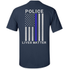 Police Lives Matter Thin Blue Line T-Shirt & Hoodie | Teecentury.com