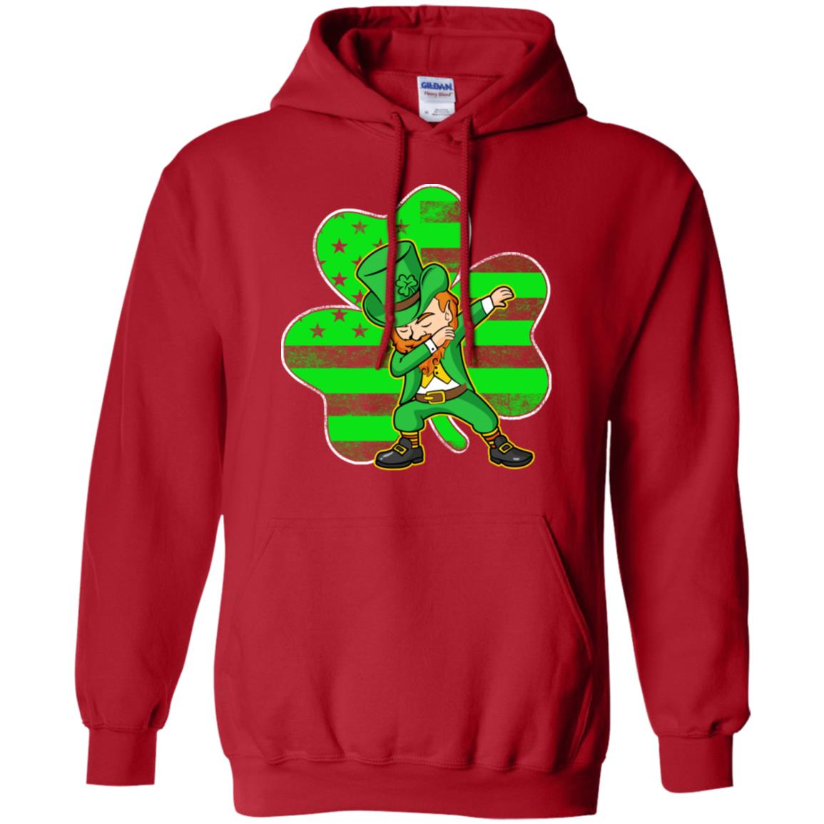 St Patricks Day Leprechaun Dabbing Dab American Flag T-Shirt & Hoodie | Teecentury.com