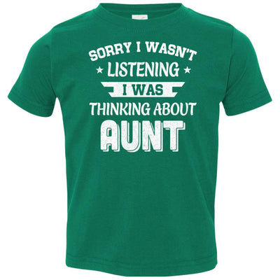 Sorry Not Listening Thinking About Aunt Funny Kids Youth Youth Shirt | Teecentury.com