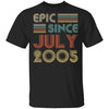 Epic Since July 2005 Vintage 17th Birthday Gifts T-Shirt & Hoodie | Teecentury.com