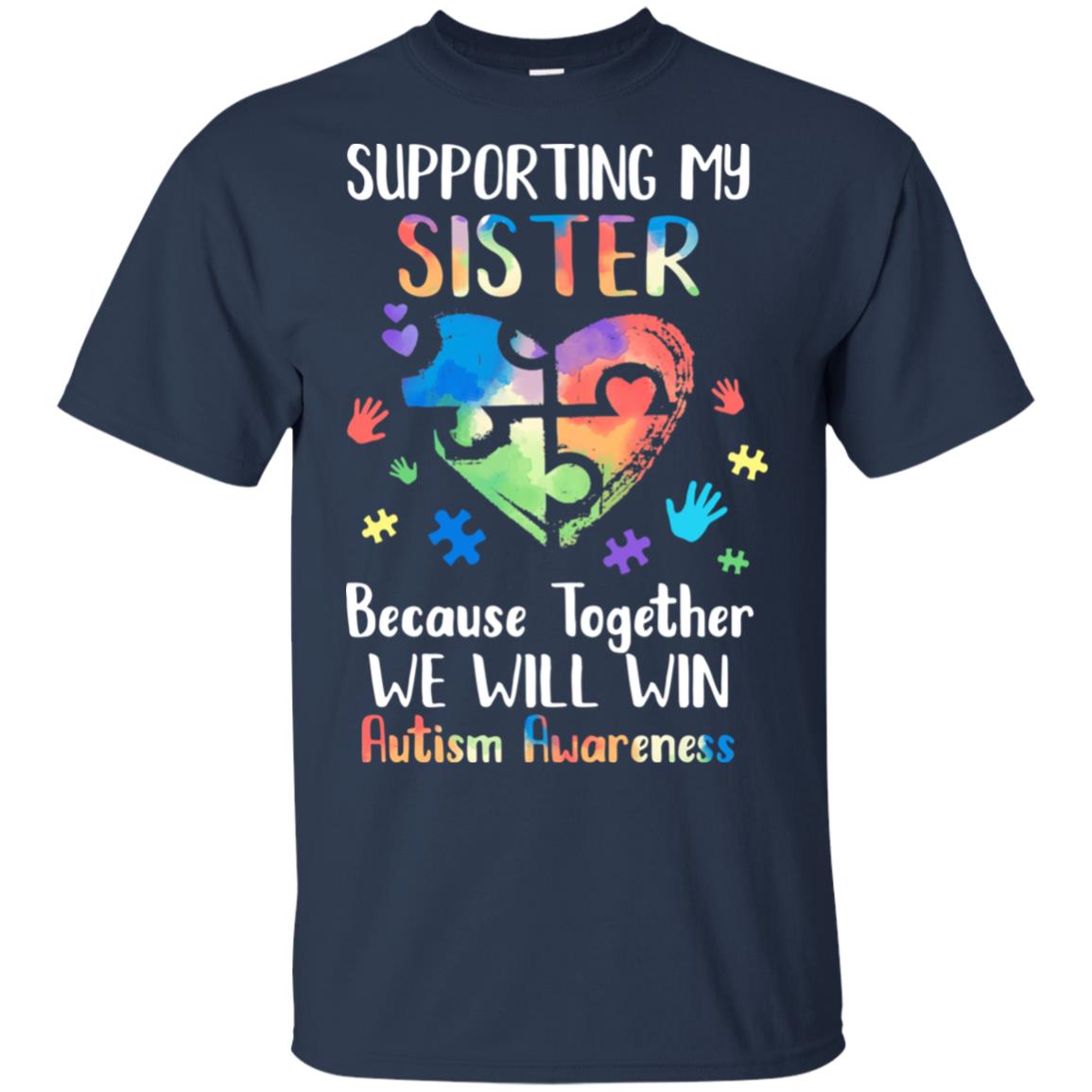 Supporting My Sister Puzzle Autism Awareness Month T-Shirt & Hoodie | Teecentury.com