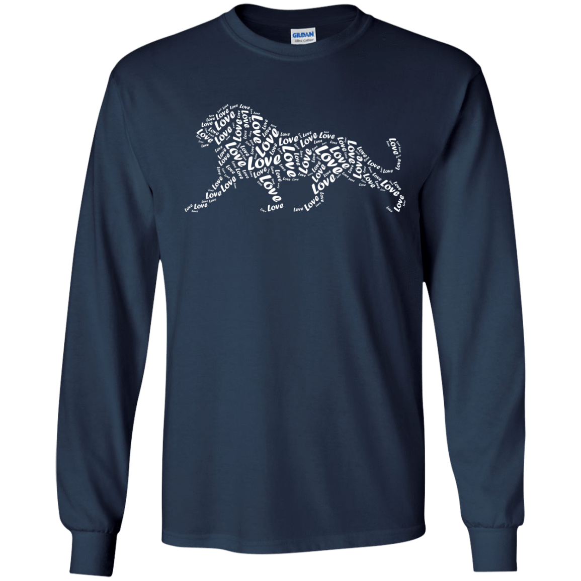 I Love Lion T-Shirt Word Graphic Tee T-Shirt & Hoodie | Teecentury.com