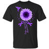 Hummingbird Sunflower Purple Crohn's And Colitis Awareness T-Shirt & Hoodie | Teecentury.com
