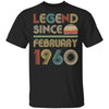 Legend Since February 1960 Vintage 62th Birthday Gifts T-Shirt & Hoodie | Teecentury.com