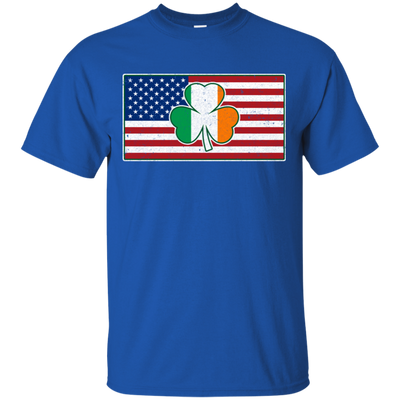 Shamrock Irish Ireland American USA Flag Gift T-Shirt & Hoodie | Teecentury.com