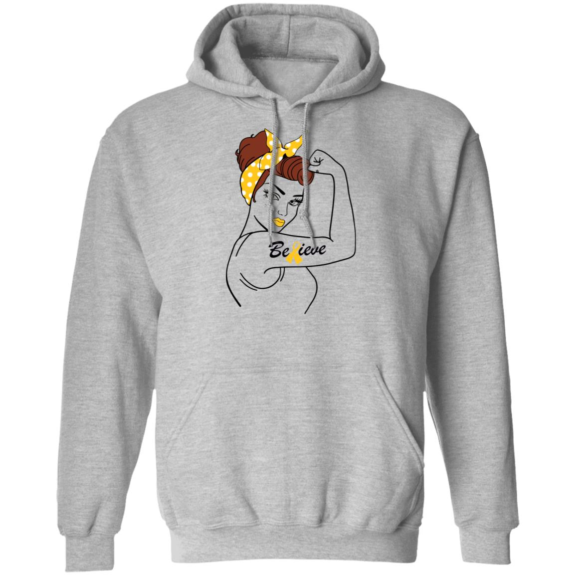 Support Childhood Cancer Awareness Warrior Believe T-Shirt & Hoodie | Teecentury.com