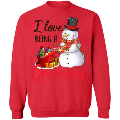 I Love Being A Grammy Snowman Gift For Christmas Day T-Shirt & Sweatshirt | Teecentury.com