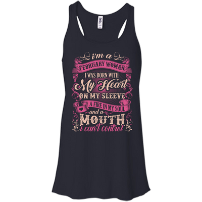 I Am A February Woman I Was Born With My Heart On My Sleeve T-Shirt & Hoodie | Teecentury.com