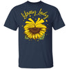 Librarian Library Lady Sunflower Lover T-Shirt & Tank Top | Teecentury.com