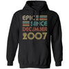 Epic Since December 2007 Vintage 15th Birthday Gifts T-Shirt & Hoodie | Teecentury.com
