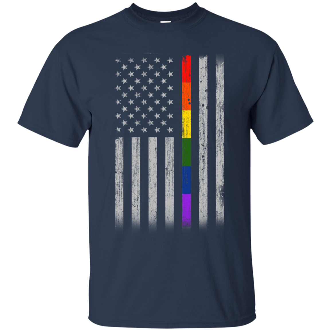 Rainbow Lesbian Gay Pride LGBT America Flag T-Shirt & Hoodie | Teecentury.com