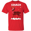 Cousin Deer Red Plaid Christmas Family Matching Pajamas T-Shirt & Sweatshirt | Teecentury.com