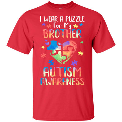 I Wear A Puzzle For My Brother Autism Awareness T-Shirt & Hoodie | Teecentury.com