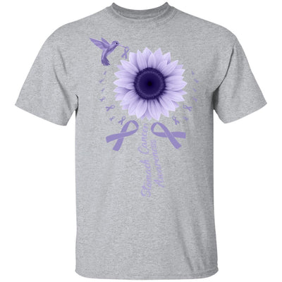 Hummingbird Sunflower Periwinkle Stomach Cancer Awareness T-Shirt & Hoodie | Teecentury.com