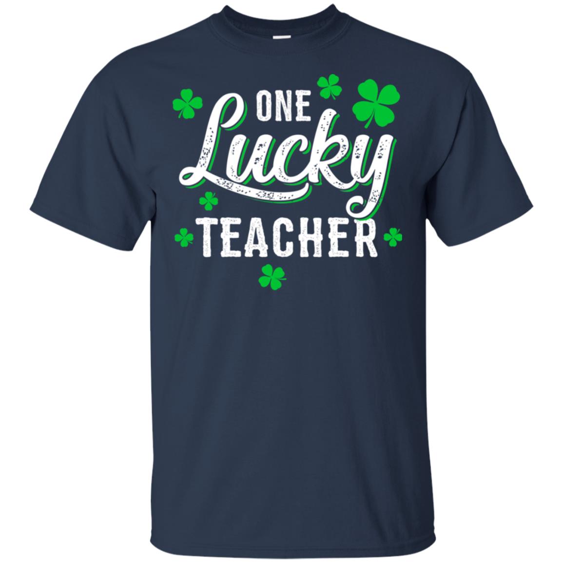 One Lucky Teacher Irish Shamrocks Funny St Patrick Day T-Shirt & Hoodie | Teecentury.com