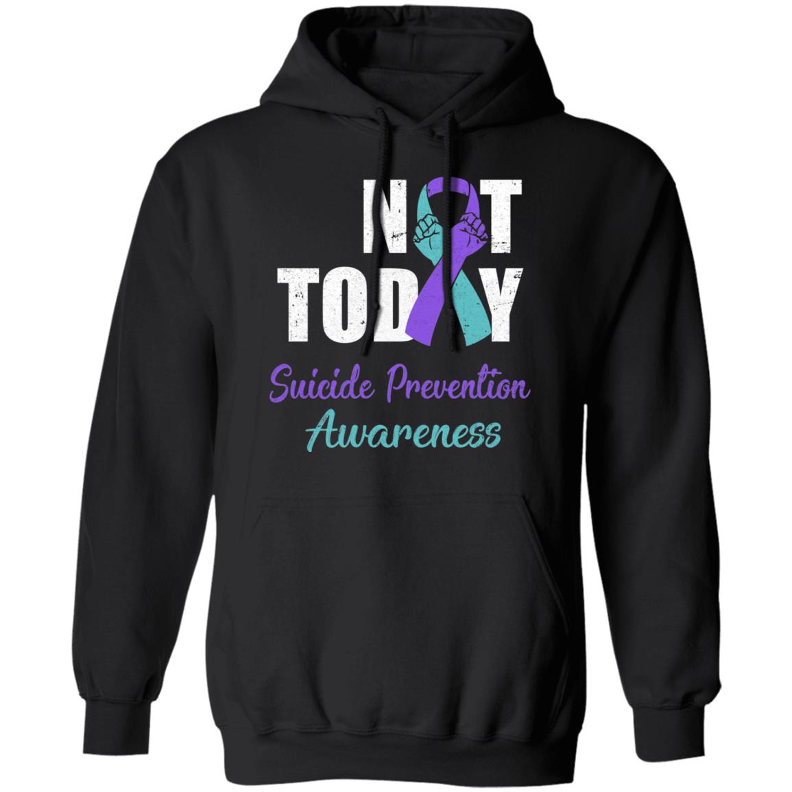 Suicide Prevention Awareness Purple Teal Ribbon Not Today T-Shirt & Hoodie | Teecentury.com