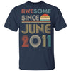 Awesome Since June 2011 Vintage 11th Birthday Gifts Youth Youth Shirt | Teecentury.com