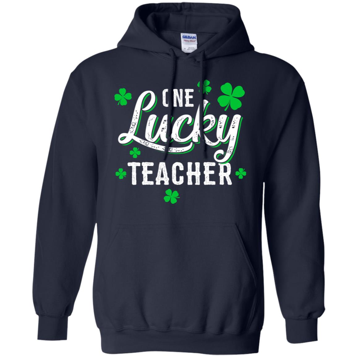 One Lucky Teacher Irish Shamrocks Funny St Patrick Day T-Shirt & Hoodie | Teecentury.com