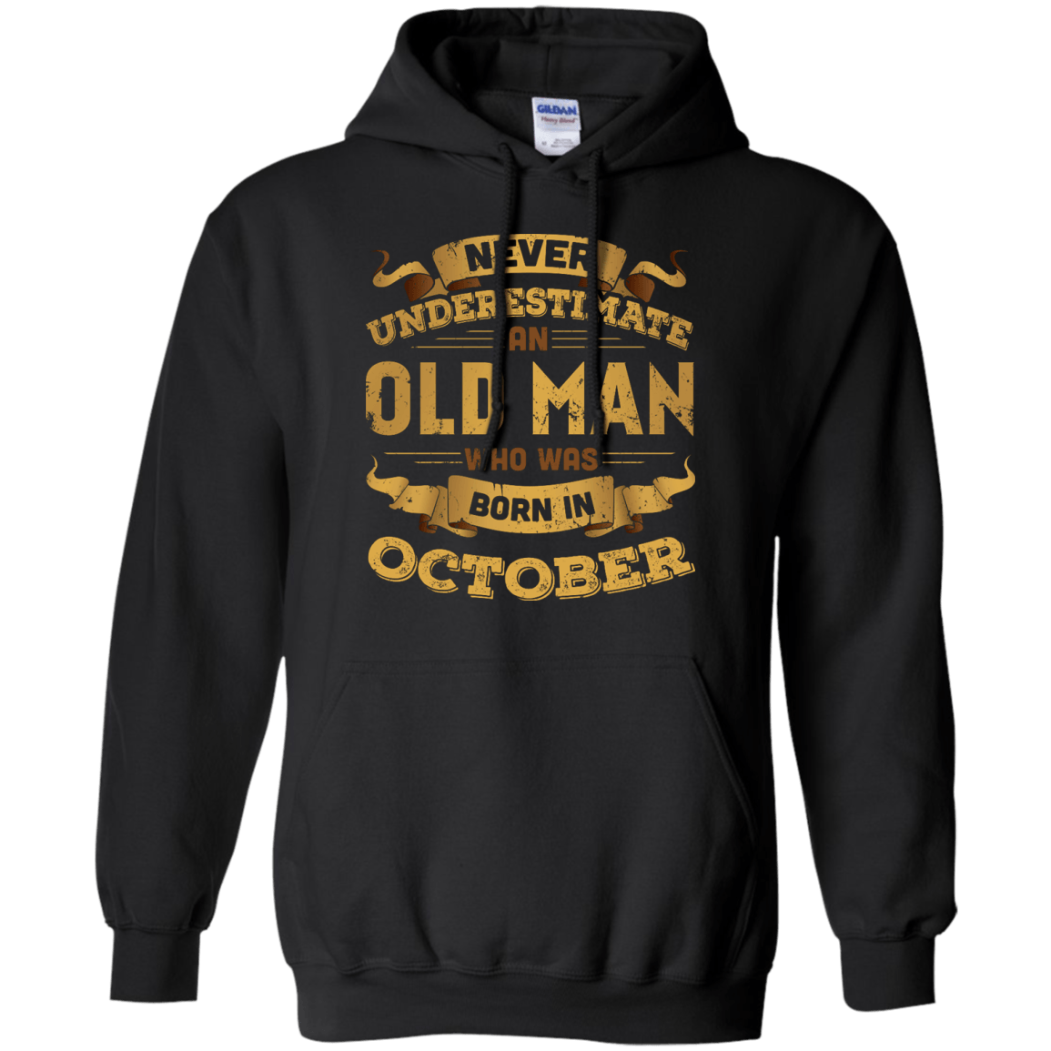 Never Underestimate An Old Man Who Was Born In October T-Shirt & Hoodie | Teecentury.com