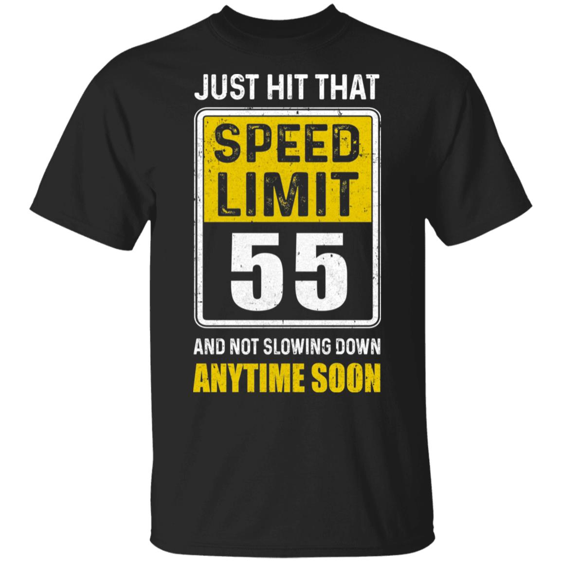 Happy 55th Birthday With Speed Limit Sign 55 Shirt Happy 55th Birthday With Speed Limit Sign 55 Shirt