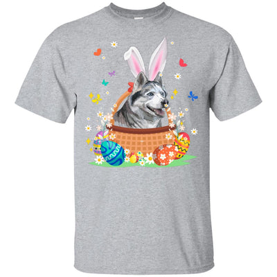 Siberian Husky Bunny Hat Rabbit Easter Eggs T-Shirt & Hoodie | Teecentury.com