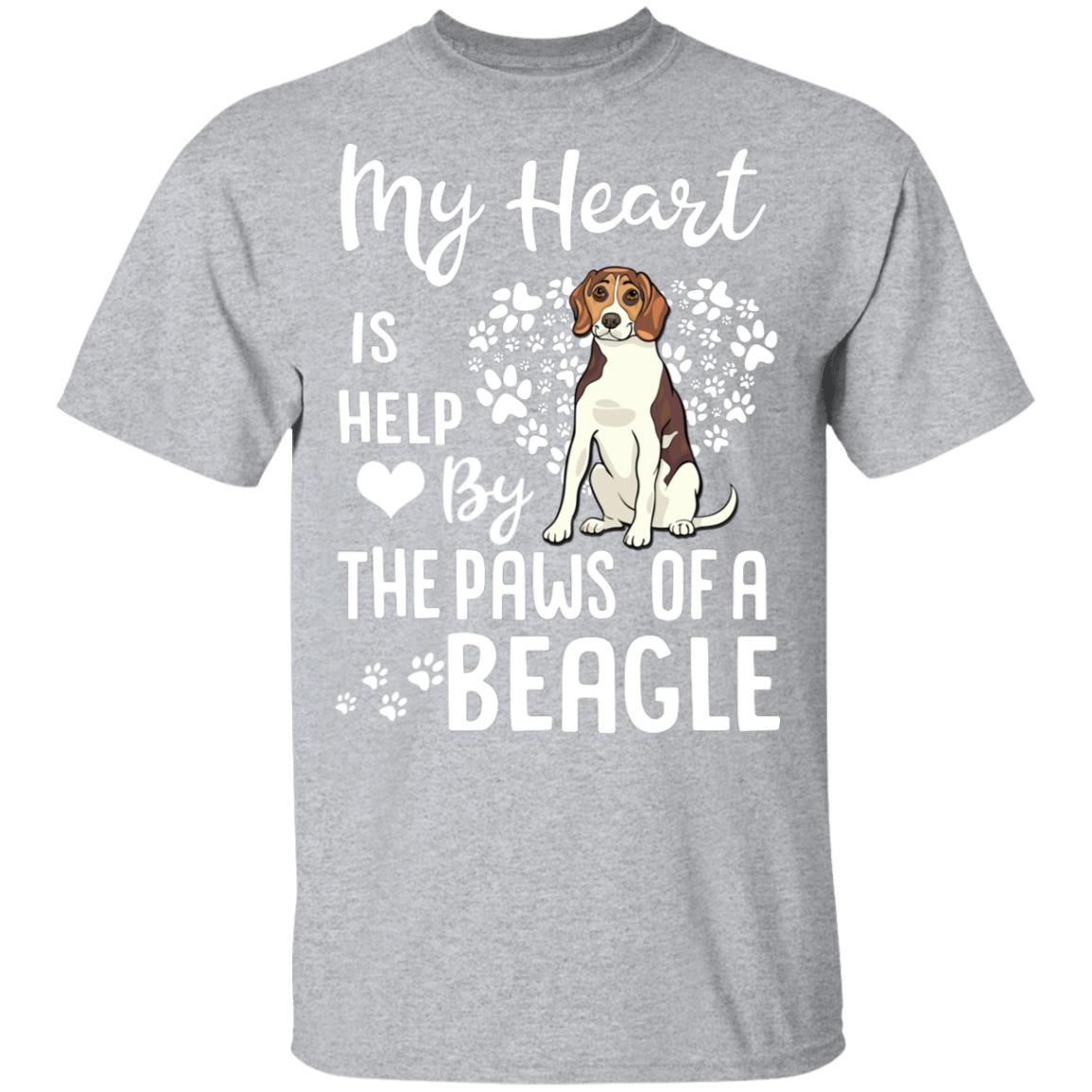 My Heart Is Held By The Paws Of A Beagle Lover T-Shirt & Hoodie | Teecentury.com