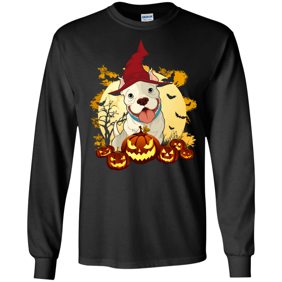Pitbull Halloween Pumpkin T-Shirt & Hoodie | Teecentury.com