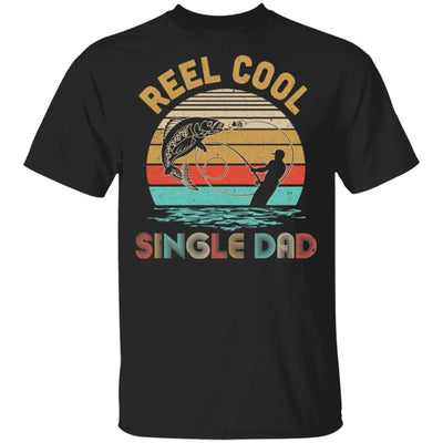 Vintage Reel Cool Single Dad Fish Fishing Father's Day Gift T-Shirt & Hoodie | Teecentury.com