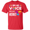 Autism Awareness I Am His Voice He Is My Heart Autism Mom T-Shirt & Hoodie | Teecentury.com