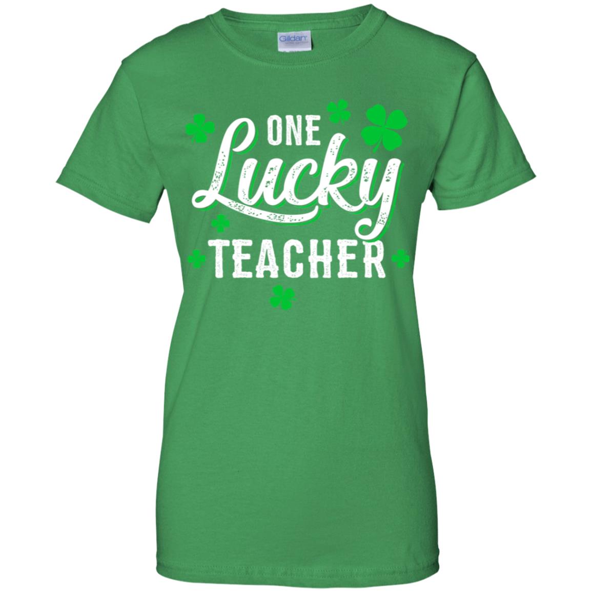 One Lucky Teacher Irish Shamrocks Funny St Patrick Day T-Shirt & Hoodie | Teecentury.com