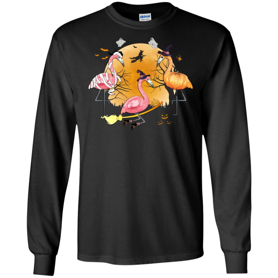 Flamingo Lover Funny Pumpkin Halloween Party T-Shirt & Hoodie | Teecentury.com